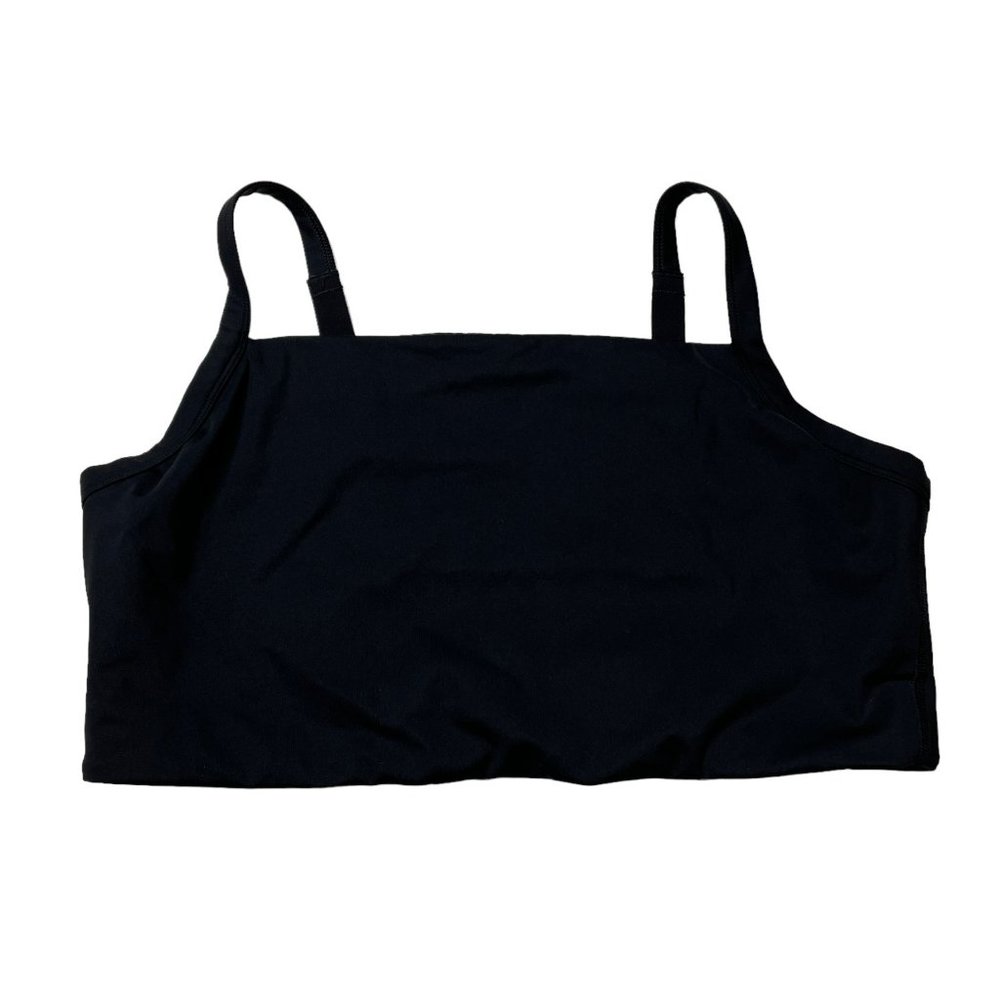 Aerie Offline Goals Black Square Neck Sports Bra XXL